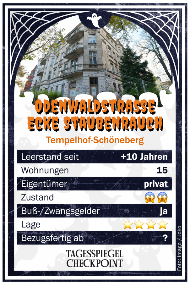 Berliner Geisterhaus-Quartett: das Eckhaus Odenwaldstraße/ Stubenrauchstraße