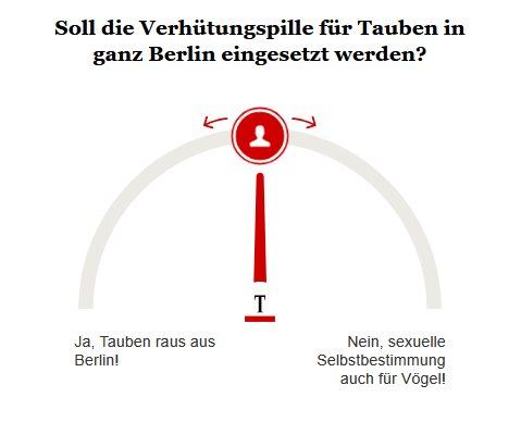Opinary: Soll die Verhütungspille für Tauben in ganz Berlin eingesetzt werden?