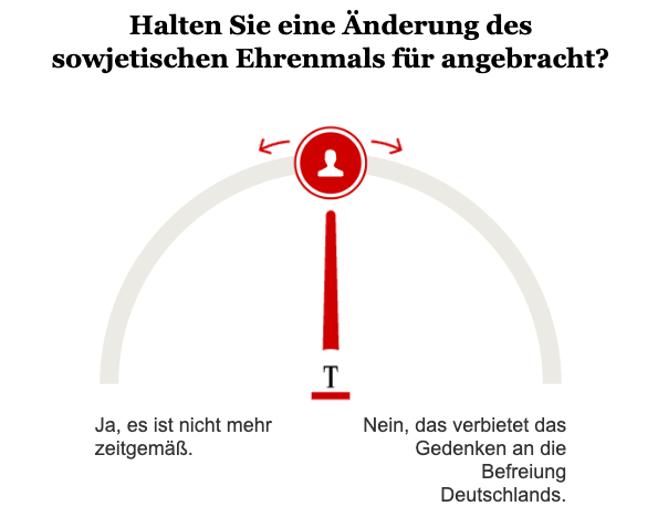 Opinary: Halten Sie eine Änderung des sowjetischen Ehrenmals für angebracht?