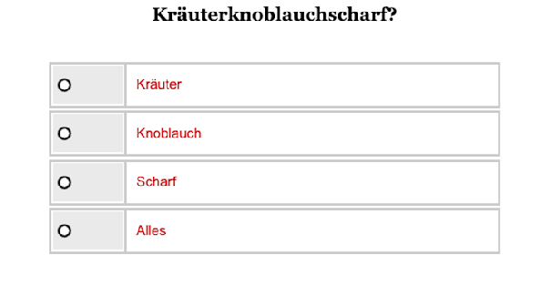 Opinary: Kräuterknoblauchscharf?