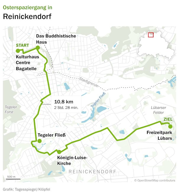 Karte Osterspaziergang in Reinickendorf