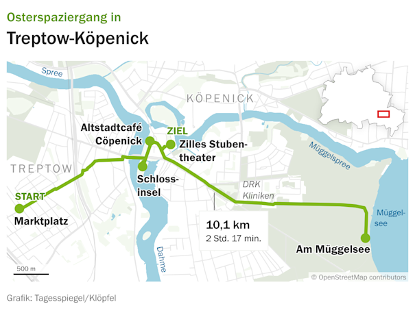 Karte Osterspaziergang in Treptow-Köpenick