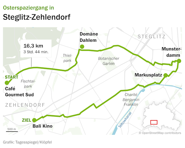 Karte Osterspaziergang in Steglitz-Zehlendorf