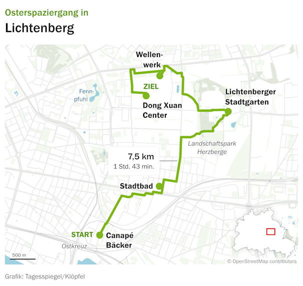 Karte Osterspaziergang in Lichtenberg