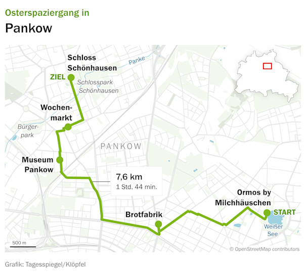 Karte Osterspaziergang in Pankow