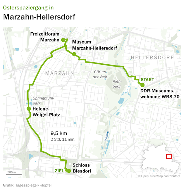 Karte Osterspaziergang in Marzahn-Hellersdorf